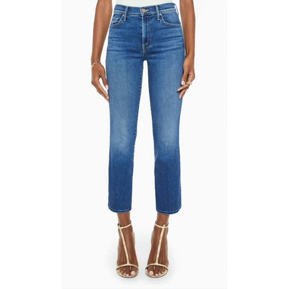 NEW MOTHER outsider ankle jeans in scorchin' hot